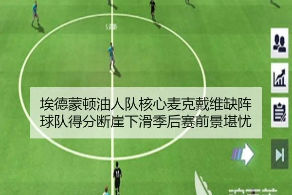 埃德蒙顿油人队核心麦克戴维缺阵 球队得分断崖下滑季后赛前景堪忧
